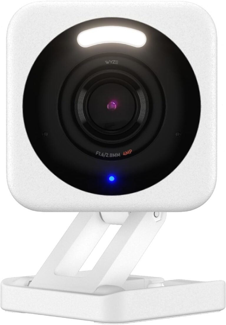 Wyze Cam v4, 2K Wi-Fi Smart Security Camera, Indoor/Outdoor Use, Pet/Baby Monitor, Motion Activated Projector, Color Night Vision,